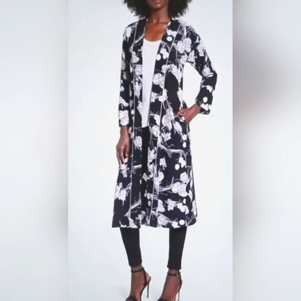 Floral Kimono Duster Jacket